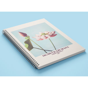 Ogawa Kazumasa Lotus Blume Rosa Kunstvoll wandern Notizbuch