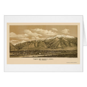 Ogden, carte panoramique d'UT - 1889