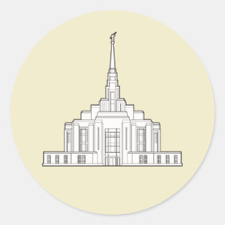 Ogden Temple labels Runder Aufkleber
