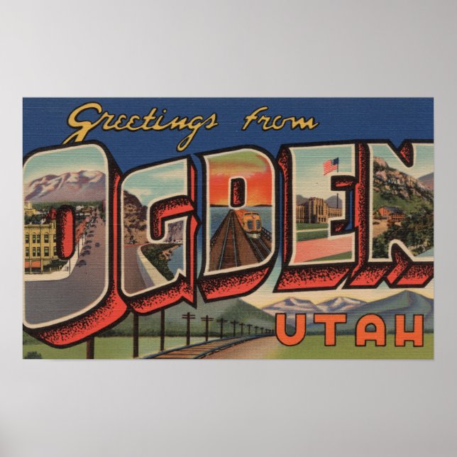 Ogden, Utah (Eisenbahn) - Große Briefszenen Poster (Vorne)