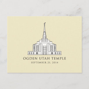 Ogden Utah Tempel. 21. September 2014. Postkarte