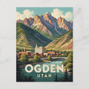Ogden Utah Wasatch Berg Reise Postkarte