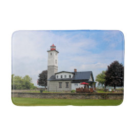 Ogdensburg Harbour Lighthouse, New York Bath Mat Badematte