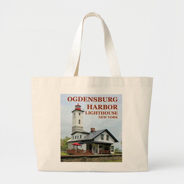 Ogdensburg Harbour Lighthouse, New York Tote Bag Jumbo Stoffbeutel (Vorne)
