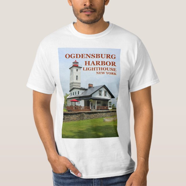 Ogdensburg Harbour Lighthouse, New Yorker T - Shir T-Shirt (Vorderseite)