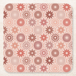 Ogee Boho Blume Rechteckiger Pappuntersetzer