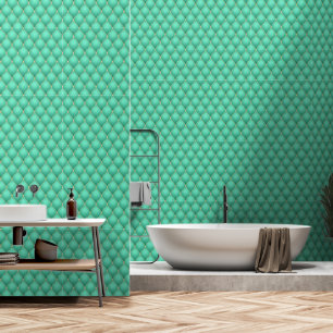 Ogee Gold Diamond Tufted Aquamarin Tapete