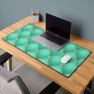 Ogee Gold Diamond Tufted Turquoise