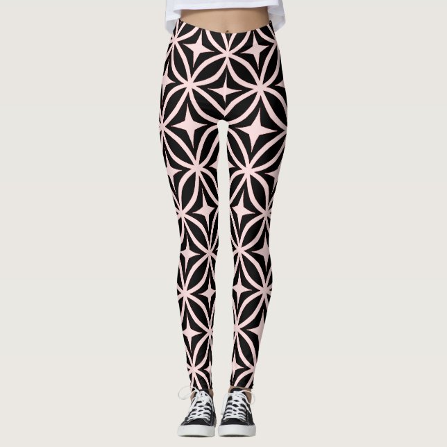 Ogee und Star Repeat Pattern Leggings (Vorderseite)