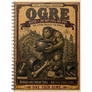 Oger, Vintage-Zirkus-Monster Notizblock