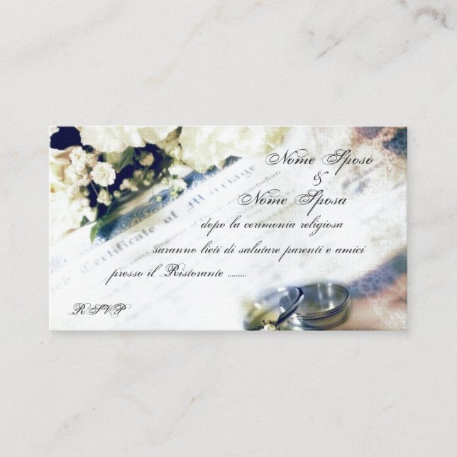 Oggi Sposi - Einladung zur Hochzeit in Italien (Vorderseite)