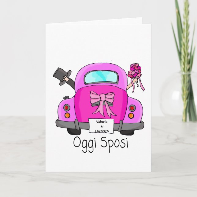 Oggi Sposi - Italienische Hochzeit Einladung (Vorderseite)