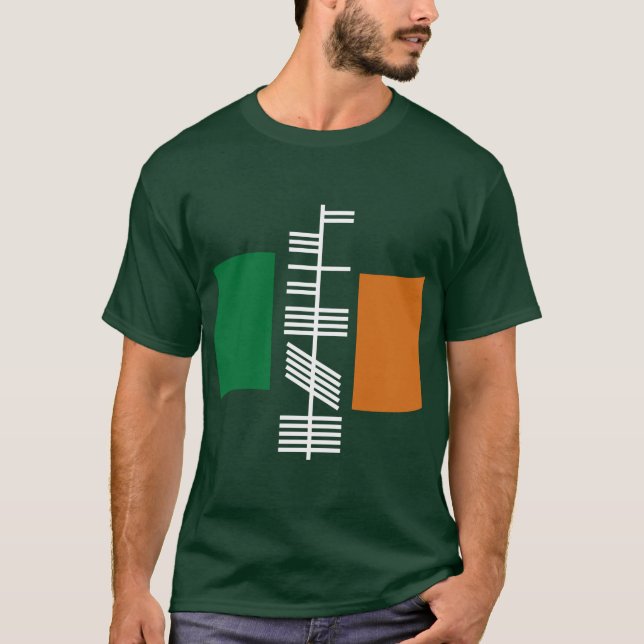 Ogham text "Ireland" Shirt (Vorderseite)