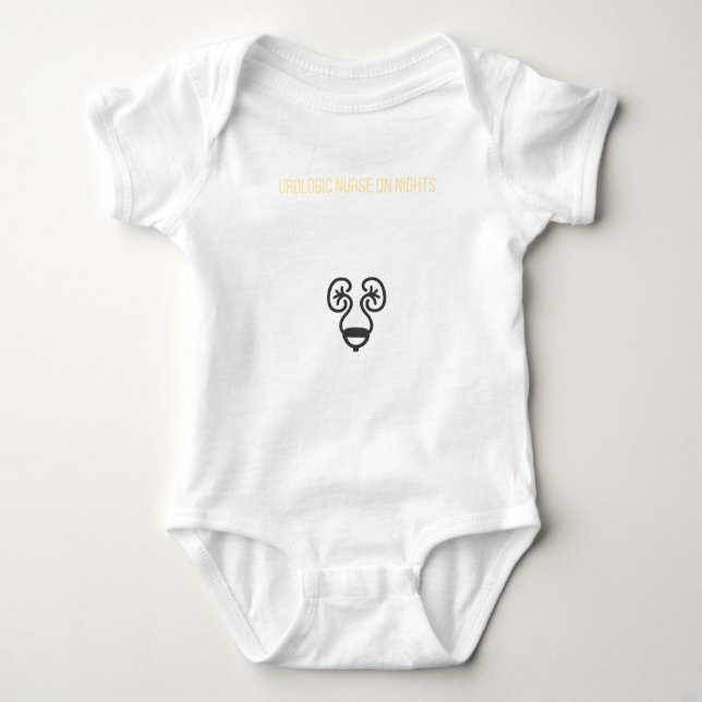 ogic Nurse on Nights - Urologic Nurse Baby Strampler (Vorderseite)