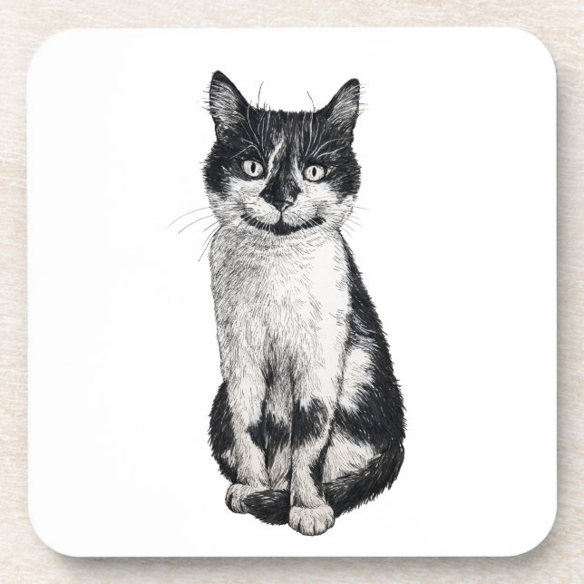 Ogie die Katze Getränkeuntersetzer (Vorderseite)