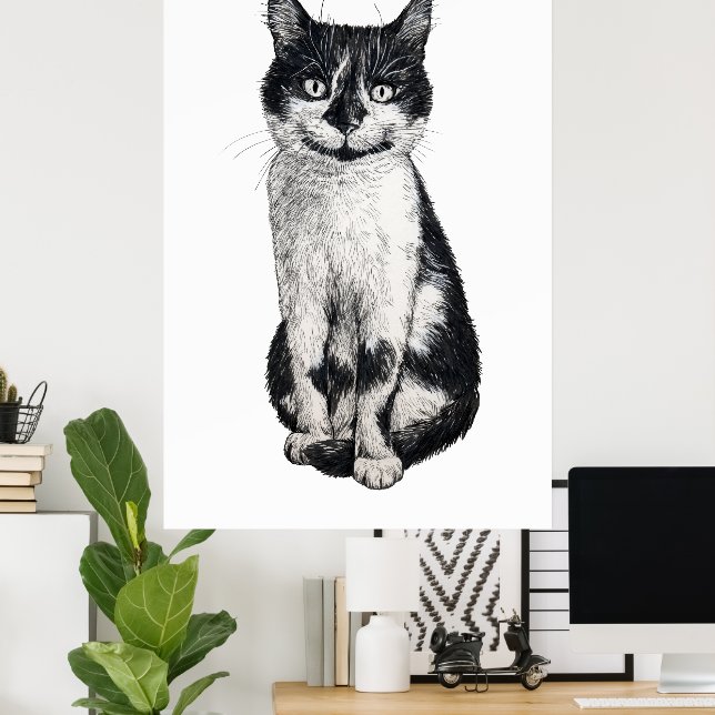 Ogie die Katze Poster (Heimbüro)