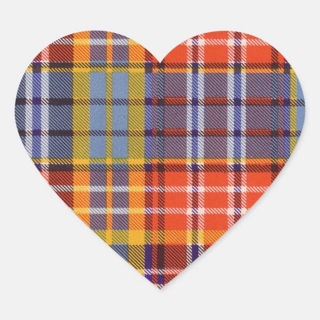 Ogilvie Clan Kariert Scottish tartan Herz-Aufkleber (Vorderseite)