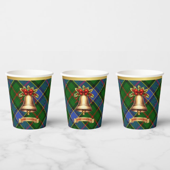 Ogilvie Personalisiert Tartan Christmas Pappbecher (Multi)
