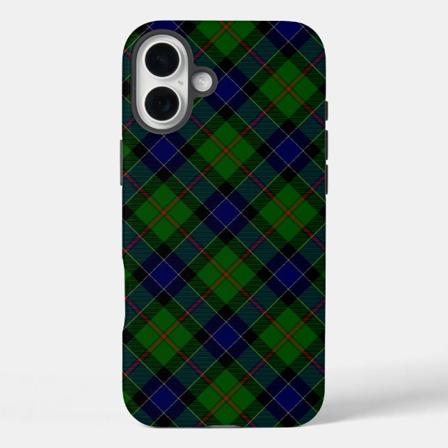 Ogilvie Tartan Blau kariert iPhone 16 Plus Hülle (Rückseite)