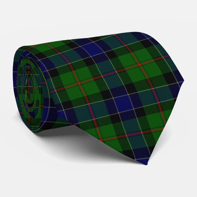 Ogilvie Tartan Blau kariert Krawatte (Gerollt)