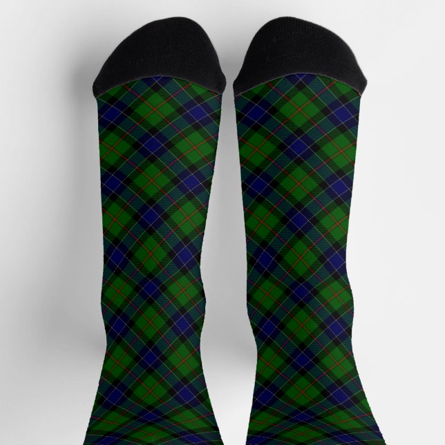 Ogilvie Tartan Blau kariert Socken (Oben)