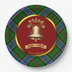 Ogilvie Tartan Personalisiert Weihnachten Pappteller