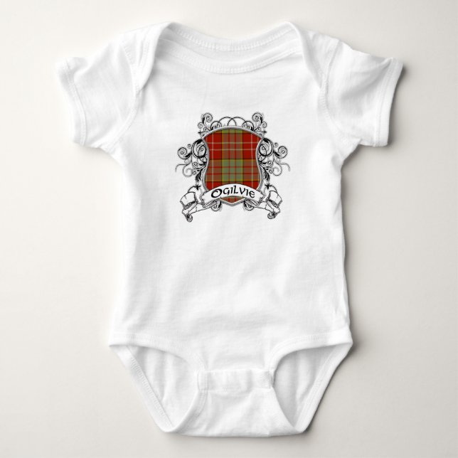 Ogilvie Tartan-Schild Baby Strampler (Vorderseite)