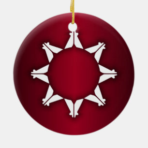 Oglala Lakota Flag Keramik Ornament