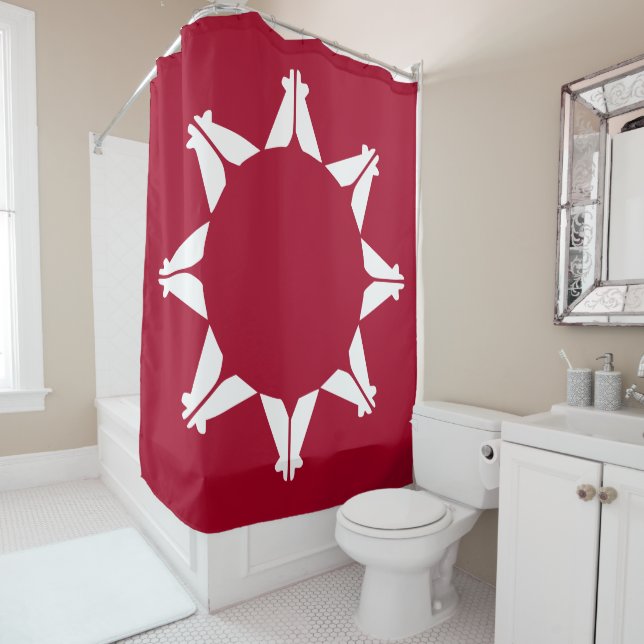 Oglala Lakota Sioux Flag Duschvorhang (Beispiel)