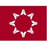 Oglala Lakota Sioux Flag Freistehende Fotoskulptur<br><div class="desc">Pine Ridge Flag. Oglala Lakota Sioux Flag. South Dakota Indianerflagge.</div>