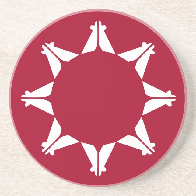 Oglala Lakota Sioux Flag Getränkeuntersetzer (Vorne)