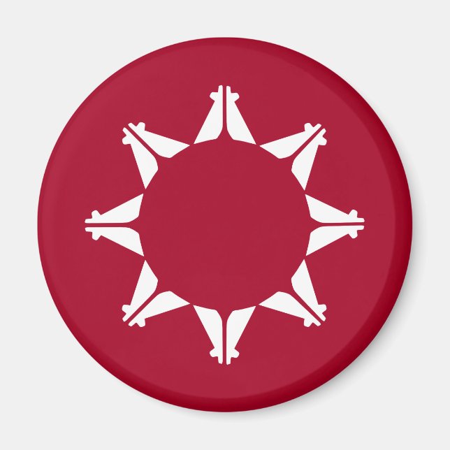 Oglala Lakota Sioux Flag Magnet (Vorne)