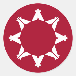 Oglala Lakota Sioux Flag Runder Aufkleber