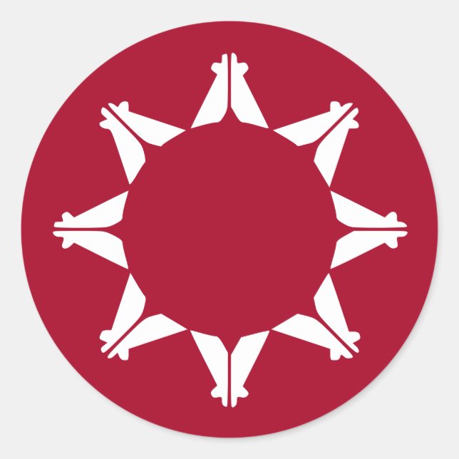 Oglala Lakota Sioux Flag Runder Aufkleber (Vorderseite)
