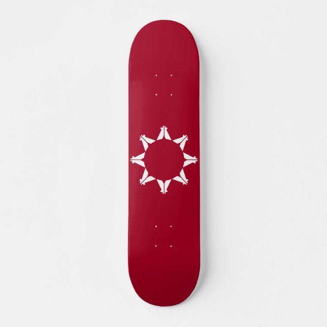 Oglala Lakota Sioux Flag Skateboard (Vorne)