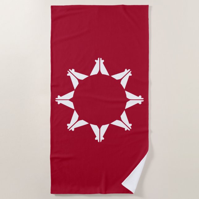 Oglala Lakota Sioux Flag Strandtuch (Vorderseite)