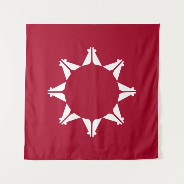 Oglala Lakota Sioux Flag Wandteppich (Vorderseite)