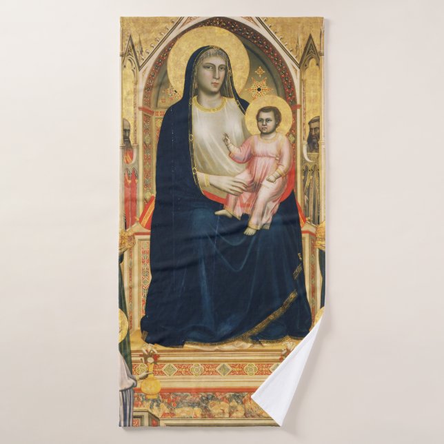 Ognissanti Madonna, Giotto, 1306-1310 Badehandtuch (Badehandtuch)