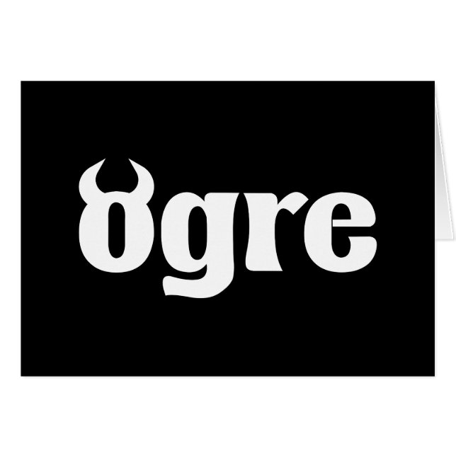 Ogre Grußkarte (Vorderseite (Horizontal))