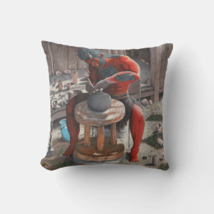 Ogre mit einem Pottery Wheel Fantasy Art Throw Kis Kissen