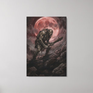 Ogre unter dem Blutmond Leinwanddruck