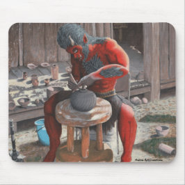Ogre Working Pottery Wheel Fantasy Art Mousepad