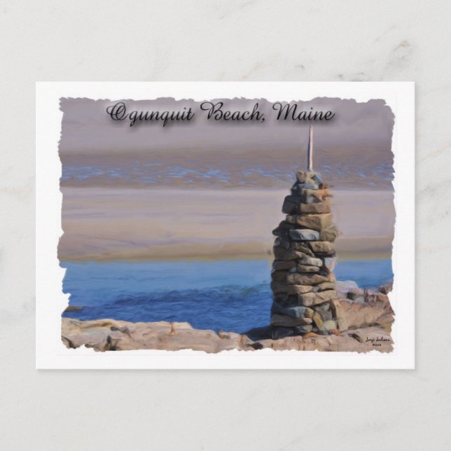 Ogunquit Beach Tower Postkarte (Vorderseite)