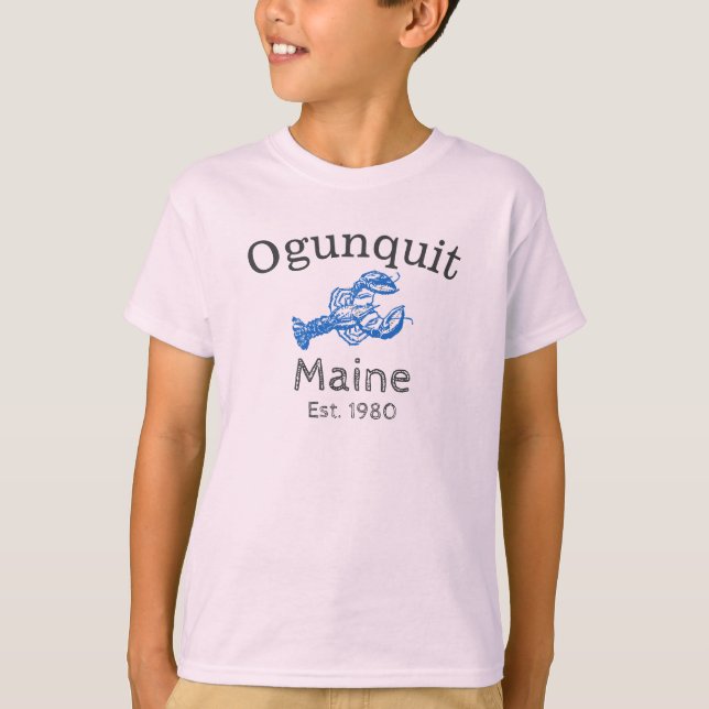 Ogunquit Maine Blue Lobster Shirt, 2 Jungen T-Shirt (Vorderseite)