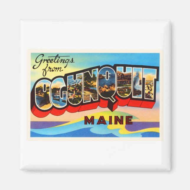 Ogunquit Maine ME Old Vintage Travel Souvenir Magnet (Vorne)