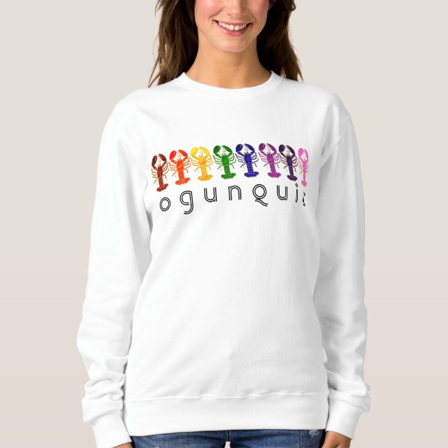 Ogunquit Maine Rainbow Lobsters Sweatshirt (Vorderseite)