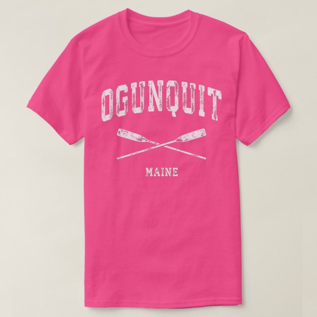 Ogunquit Maine Vintage Nautikohren T-Shirt (Design vorne)