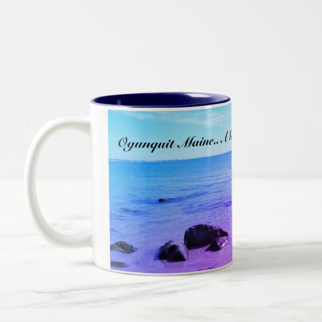 Ogunquit Maine Zweifarbige Tasse (Links)