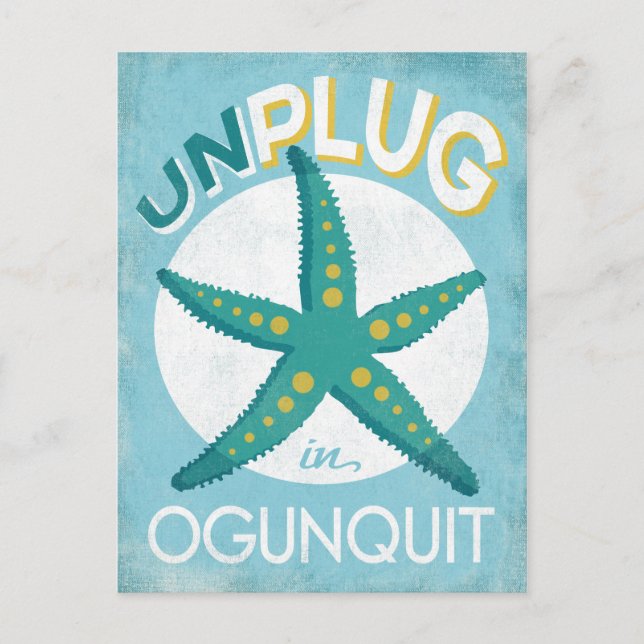 Ogunquit Starfish Beach Nautical Postkarte (Vorderseite)