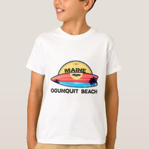 Ogunquit Strand Maine Surfbrett Strand Surfen  T-Shirt